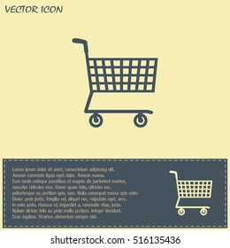 Vector illustration of wheelbarrow for shopping
