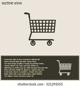 Vector illustration of wheelbarrow for shopping