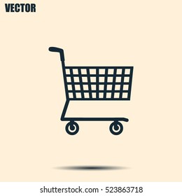 Vector illustration of wheelbarrow for shopping