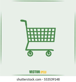 Vector illustration of wheelbarrow for shopping