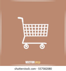 Vector illustration of wheelbarrow for shopping