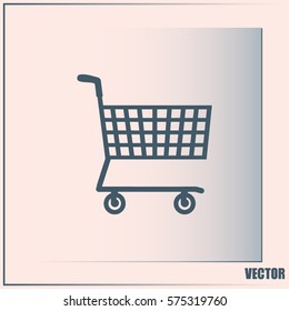 Vector illustration of wheelbarrow for shopping