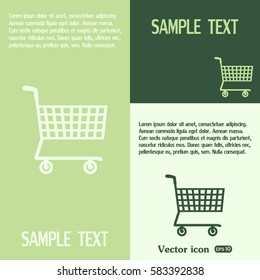 Vector illustration of wheelbarrow for shopping