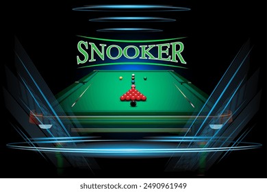 Ilustración vectorial mientras compite en snooker.