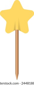 Vector illustration of a whimsical magic wand
