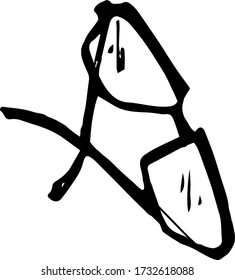 vector illustration whis a  black glasses
