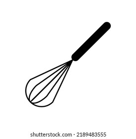 vector illustration of whisk icon, kitchen utensil on white background