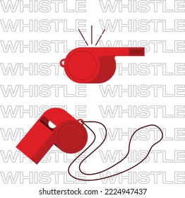 Vector illustration whistle icon set symbol isolated on white background
