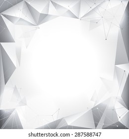 Vector illustration of white abstract geometric background