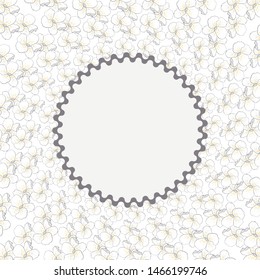 vector illustration of white apple flowers