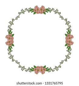 Vector illustration white backdrop for floral frame hand drawn