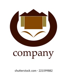 Vector illustration of White background. Real estate