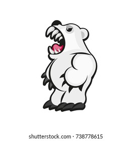 Vector Illustration White Bear big animal arctic