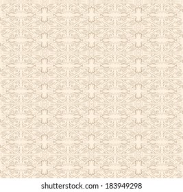 Vector illustration of white and beige lace pattern.