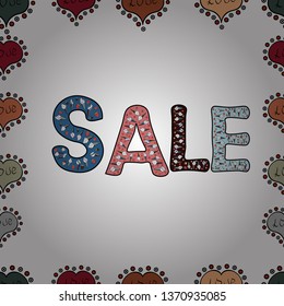 Vector. Illustration in white, black and gray colors. Seamless. Winter sale banner design, special offer for online shopping.