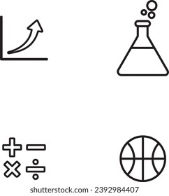 Ilustración vectorial del conjunto de iconos blanco y negro