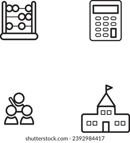 Ilustración vectorial del conjunto de iconos blanco y negro