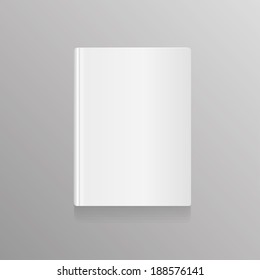 vector illustration of white blank book on a gray background - Shutterstock ID 188576141