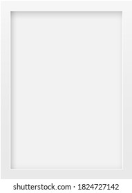 	
Ilustración vectorial. Marco de imagen blanco en blanco, marco de imagen vertical realista, A4. Plantilla de simulación de marco de imagen blanco vacía aislada.