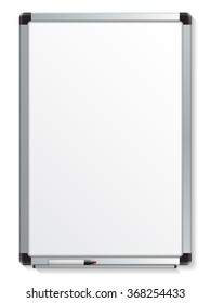 Vector illustration of white board with colored maker