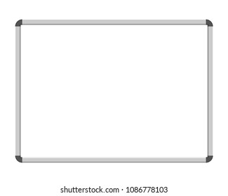 vector illustration, white board with copy space isolated on a white background.