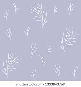 Vector illustration of white branches on purple background, artistic. Spring design.