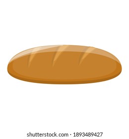 Ilustración vectorial de pan blanco, productos horneados.