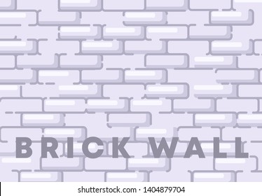 vector illustration of white brick wall