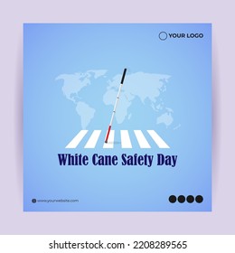 Vector illustration for White Cane Safety Day banner