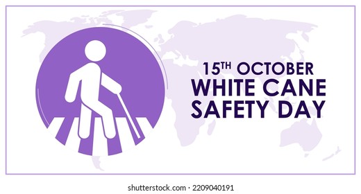 Vector illustration for White Cane Safety Day banner