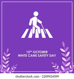 Vector illustration for White Cane Safety Day banner