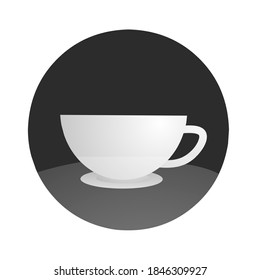 vector illustration of a white ceramic cup / glass.