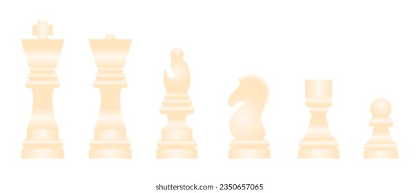 vector illustration of a white chess piece