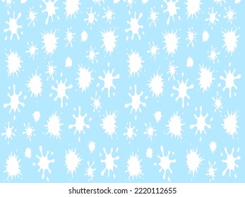 Vector illustration of white color splash paint background with sky blue main background
