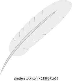 Vektorgrafik einer weißen, farbigen Vogelfeder