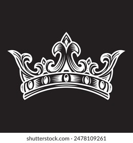 Vector Illustration of White Crown