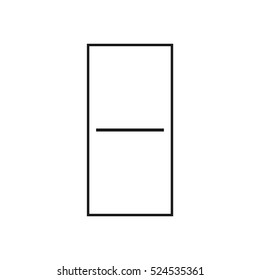 Vector illustration of a white domino icon in flat design style on white background. Domino sign.