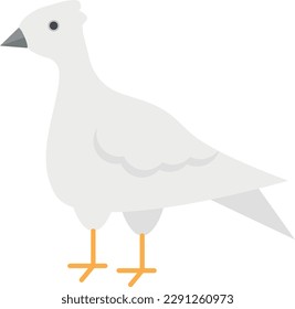 Vector illustration of a white dove.