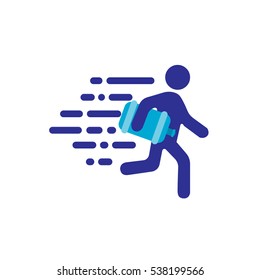 vector illustration of white flat icon express spring water on background