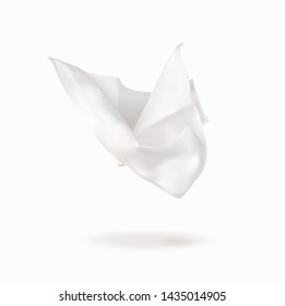 vector illustration white flying napkin