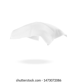 vector illustration white flying napkin first