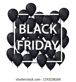 vector illustration of white frame for black friday sale