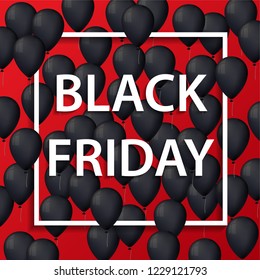 vector illustration of white frame for black friday sale