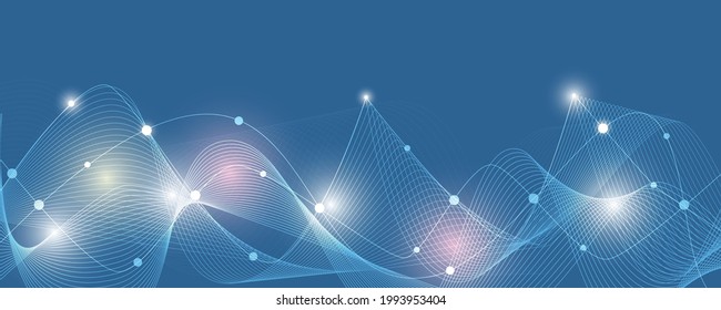 Vector illustration white gear wheel on circuit board, Hi-tech digital technology and engineering, Abstract futuristic- technology on blue color background