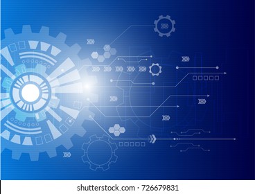 Vector Illustration White Gear Wheel On Stock Vector (Royalty Free ...