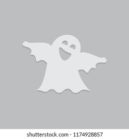 Vector Illustration Of White Ghost