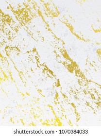 Vector illustration, white and gold background with concrete texture.