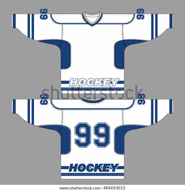 blue and white hockey jersey