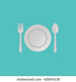 Vektorgrafik weißes Symbol für Mahlzeit, Mittagessen-Symbol, Abendessen-Symbol, Frühstück-Symbol,