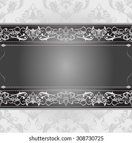 Vector illustration of a white lace pattern or Baroque, Victorian style. 
Luxury design with space for text and background of a similar element. 
For wedding invitations, greeting cards.